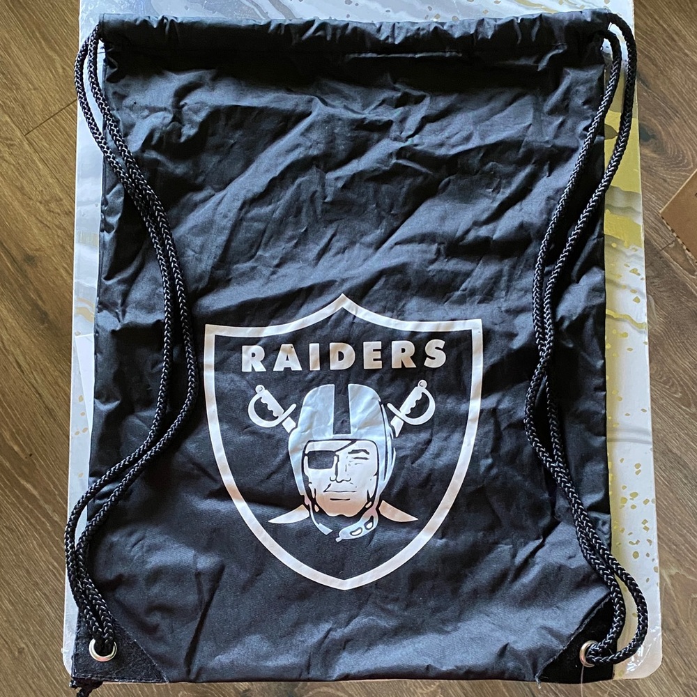 Black Raiders Drawstring Backpack